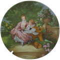 Vintage Fragonard - Limoges - Collector Plate - Made in France - with Wire wall Hanger .