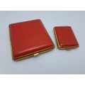 Vintage matching pair Cigarette Case and Match Holder