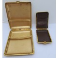 Vintage matching pair Cigarette Case and Match Holder