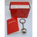 By Designer Paloma Picasso-Shiny Planet Key Chain Catena Silver Argento ITALY-Unused -Boxed