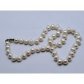 Vintage Genuine Pearl Necklace -10mm Pearls - 42cm