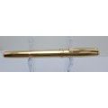 Vintage Gold plated White Dot Sheaffer Rollerball Pen - No Case - Ink is good -USA