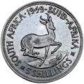 1949 South Africa Silver 5 Shillings  - George VI 5 Shillings