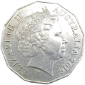 2015 Australia 50 Cents - Elizabeth II 4th Portrait