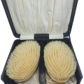 Vintage Hallmarked 1932 Sterling SILVER Gentlemen`s Styling Hair Brush set Birmingham England-Boxed
