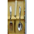 3pc Vintage Angora Silver Plate EPNS Childrens Cutlery set-Sheffield England.Boxed