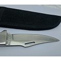 Pre-Owned Columbia Fujunjie USA Folding Knife with Canvas Sheath