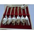 Vintage 13pc Angora Silver Plate Co.Ltd E.P.N.S Tea cutlery set -Boxed (One teaspoon Missing)