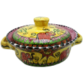 Collectable 1997 Pot with Lid Hand Painted in Zimbabwe by D.Moyo for Penelope Penzo