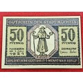 Germany 1921 German notgeld  Saxony, Prussian province of Mücheln, 50 Pfennig-UNC
