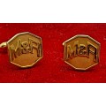 A Pair of Vintage M&R -24ct Plated Cufflinks  -No Box