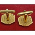A Pair of Vintage M&R -24ct Plated Cufflinks  -No Box