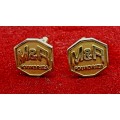 A Pair of Vintage M&R Foundries -24ct Plated Cufflinks  -No Box