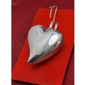 Vintage Sterling Silver Heart Pendant- Unused with No Engraving on It -7,85 Grams