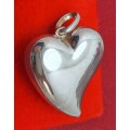 Vintage Sterling Silver Heart Pendant- Unused with No Engraving on It -7,85 Grams