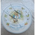 Wedgwood Peter Rabbit Happy Birthday 1995 Porcelain Plate 15,2cm(with wire wall hanger)