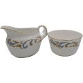 Vintage Royal Grafton MARLBOROUGH Pattern Sugar Bowl and Creamer -Fine Bone China (tiny Chip)