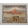 Germany 1921 notgeld  50 Pfennig-Municipality of Pölzig (Thuringia) -UNC