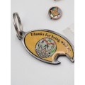 A Collection of Free Mason (Masonic) Items -Keyrings,Pins,Badges,Buckle