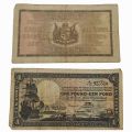 J. Postmus 1941 A113 Prefix - South Africa One Pound -Een Pond Bank note Circulated