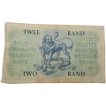 G.Rissik 1962 B184 Prefix - South Africa 2 Rand -Two Rand Bank note Circulated