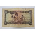 G.Rissik 1962 D2 Prefix - South Africa 20 Rand -Twenty Rand -AFrikaans -English Bank note Circulated