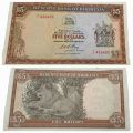 1972 Rhodesia Five Dollar Banknote