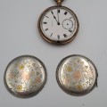 Antique Sterling Silver ELGIN Pocket watch NOT WORKING NEED REPAIRS OR FOR SPARES-Made in USA