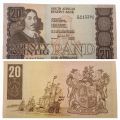 1981 G.P.C. de Kock  -D95 Prefix - South Africa R20-  20 Rand Bank note -
