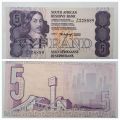 1978 TW de Jongh South Africa 5 Rand- R5-Prefix B81 -Bank Note