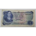 1974 TW de Jongh South Africa 2 Rand- R2-Prefix D9 -Bank Note