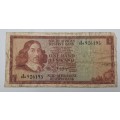 1966 TW de Jongh South Africa 1 Rand- R1 -English -Afrikaans - Prefix A534 -Bank Note
