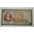 1966 TW de Jongh South Africa 10 Rand- R10 -English -Afrikaans- Prefix C141-Bank Note