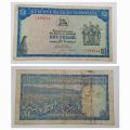 2 March 1973 Rhodesia one Dollar Bank Note -Circulated