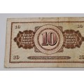 1968  Yugoslavia- 10 Dinara Bank Note