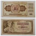 1968  Yugoslavia- 10 Dinara Bank Note
