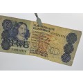 1984 -2 Rand Bank Note - -Signature de Kock-Circulated - Van Riebeeck watermark