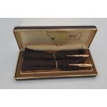 Vintage Cross  1/20 14kt rolled gold pen set Sasol 10 years Branded - In case - see condition.
