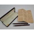 Vintage Hallmark Rosewood Pen and Pencil set made in USA- ROYAL SALUTE still in original Case.