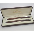 Vintage Hallmark Rosewood Pen and Pencil set made in USA- ROYAL SALUTE still in original Case.