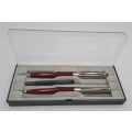 Vintage Red Parker 15 Fountain Pen and Ballpoint Pen in Case -Unused + 3 Cartridge`s