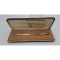 Vintage 1/20 10kt rolled gold Cross ballpoint point in Brown Hard case- ink is dry