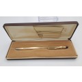 Vintage 1/20 10kt rolled gold Cross ballpoint point in Brown Hard case- ink is dry