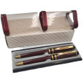 Pre-owned Maroon Pen and Pencil Gift Set in Case