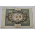 1920  Germany (1871-1948) 100 Mark Reichsbank note