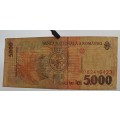 1998-  Romania 5000 Lei Banknote
