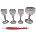 3 Crystal Cherry Glasses  (8,5cm) and matching Coupe Glass  (9,2cm)