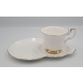 Vintage Royal Albert Tennis/Snack Set Val d`Or White and  Gold trim (Cup has a Chip)