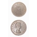 1956 South Africa Silver (.500) 2½ Shillings - Elizabeth II