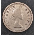 1960 South Africa Silver (.500) 1 Shillings - Elizabeth II